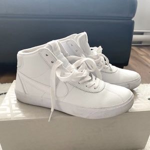 Nike White Leather High Tops Size 7.5